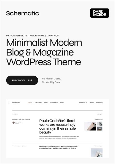 Schematic Minimalist Blog Magazine Wordpress Theme Premium Wordpress Themes And Plugins