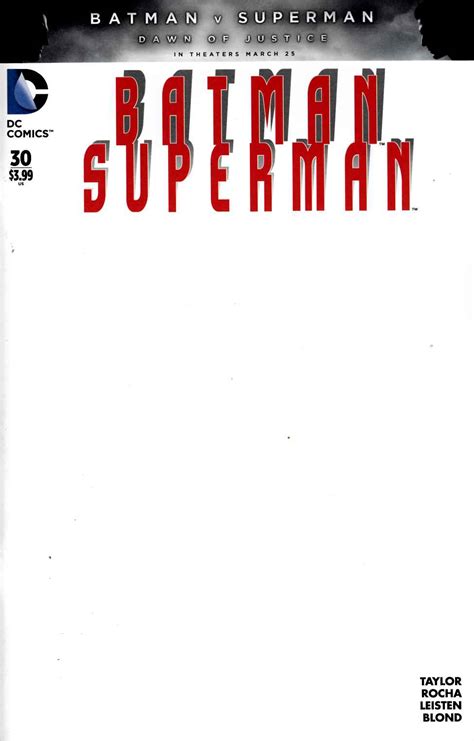 Batman Superman 30 Blank Cover Dc Comic Online
