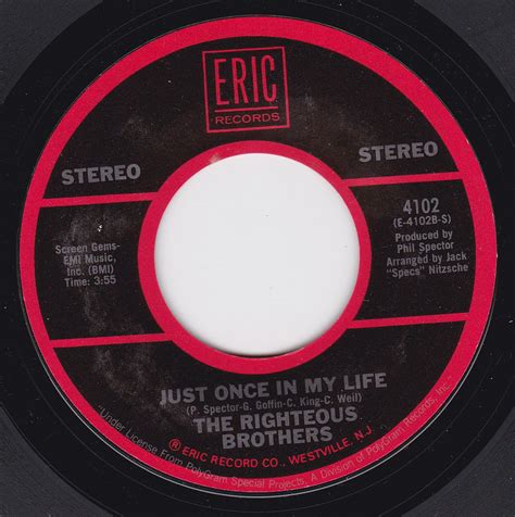 Just Once In My Lifeunchained Melody Vg 45 Rpm Music