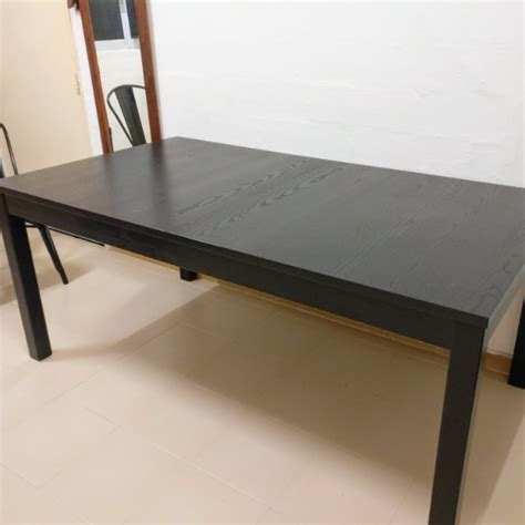 Ikea Bjursta Extendable Dining Table Black Brown Price Drop