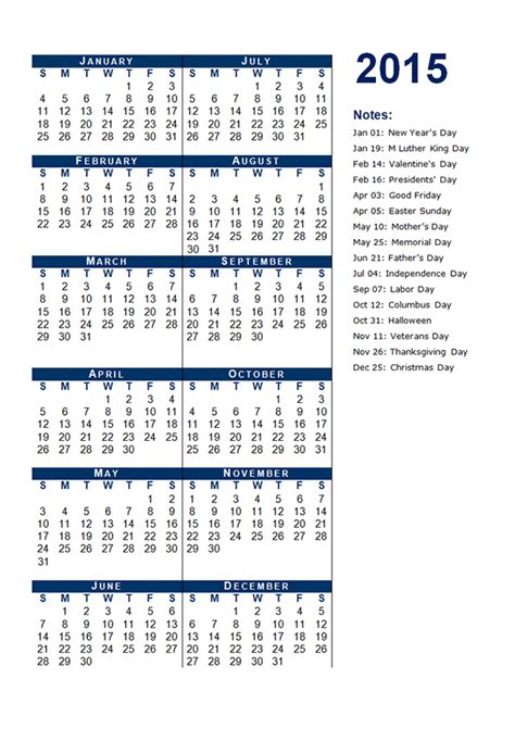 12 2015 Yearly Calendar Template Images 2015 Calendar 2015 Yearly