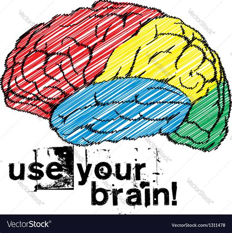 Use Your Brain Royalty Free Vector Image Vectorstock