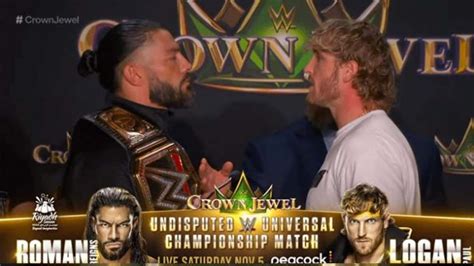 Video WWE Crown Jewel Press Conference With Roman Reigns And Logan Paul PWMania Wrestling News