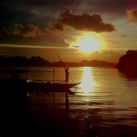Sunset At Padre Burgos Quezon Philippines Travel Sunset Boat