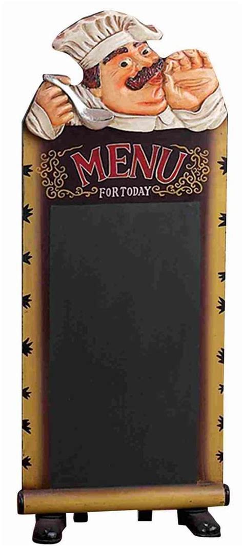 Maybe you would like to learn more about one of these? BLACK POLYSTONE CHEF CHALKBOARD FOR DINING AREA ...