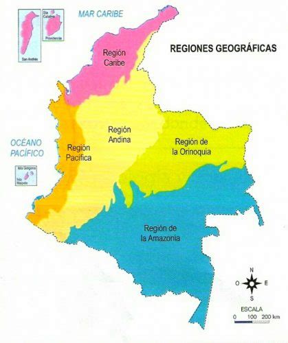 Mapa De Las Regiones Naturales De Colombia