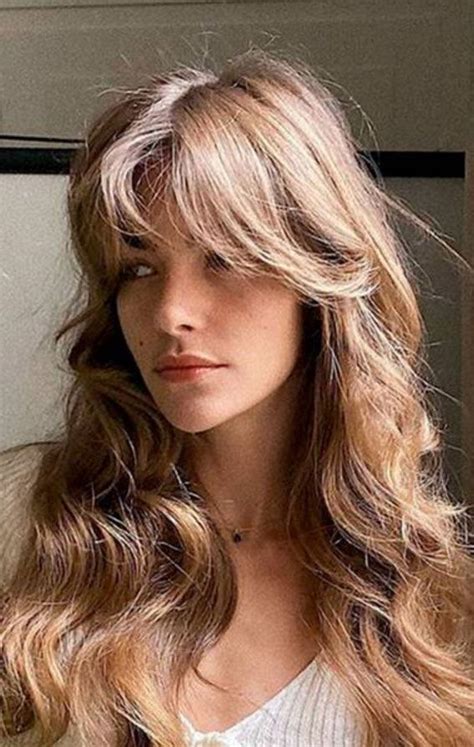 37 Curl Long Hair With Curtain Bangs Whether You Called It Curtain Bangs Or Fringe Bangs It
