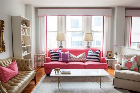 Anyone know where i might find either or something similar? Pink Sofas: An Unexpected Touch Of Color In The Living Room