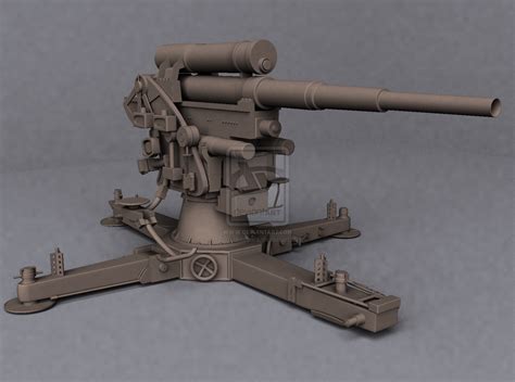 Diecast 88mm Flak Gun Pearlslaceandruffles