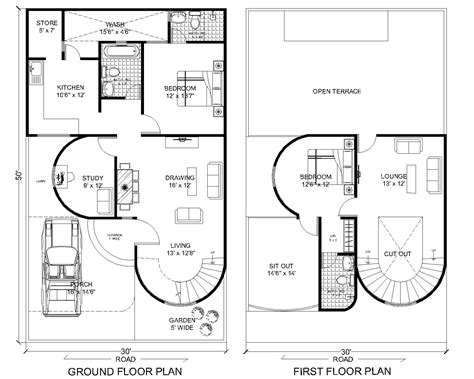 30 X 50 Round Duplex House Plan 2 Bhk Architego