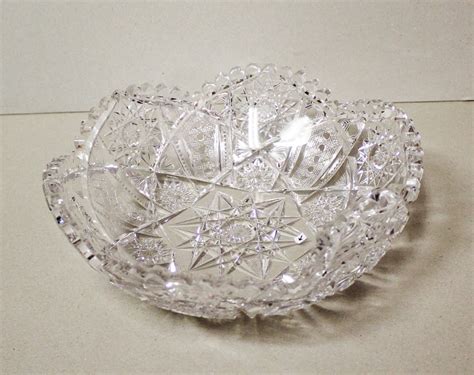 Bargain John S Antiques Antique Brilliant Libbey Signed Cut Glass Bowl Bargain John S Antiques