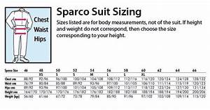 Sparco Suit Size Chart