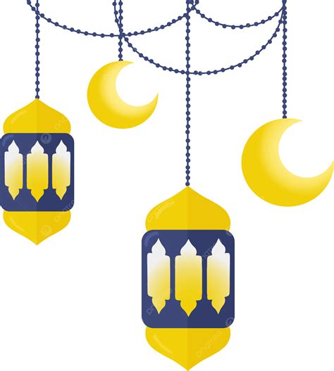 Lentera Dan Bulan Sabit Untuk Ornamen Ramadán Png Linterna Creciente