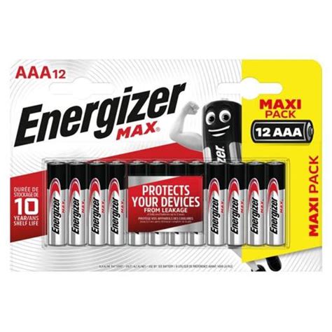 Energizer Max E92 Aaa Batteries Pack Of 12 E300103700 E300103700