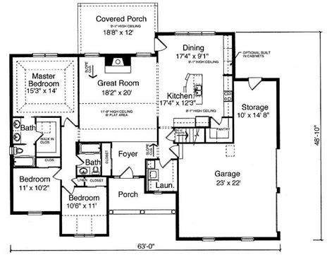 Plan 21940dr Airy Craftsman Style Ranch In 2020 Craft