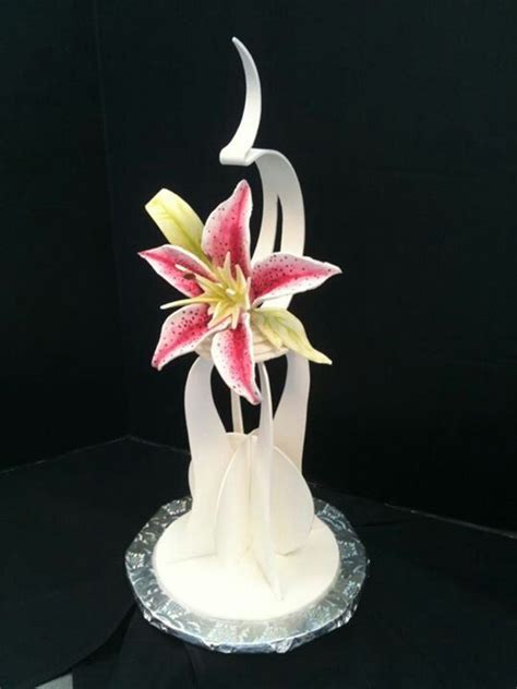 Pastillage Sugar Work Lily Hand Molded And Painted With Sugar Dust