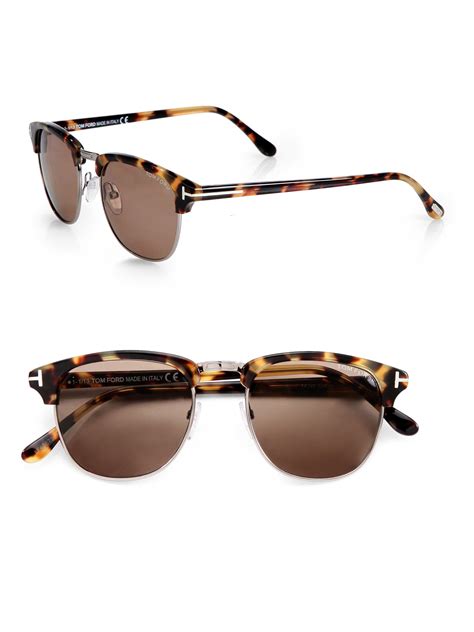 Lyst Tom Ford Henry Retro Sunglasses In Brown For Men