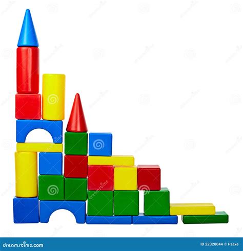 Tower Of Color Toy Blocks Stock Photo Image Of Colour 22320044