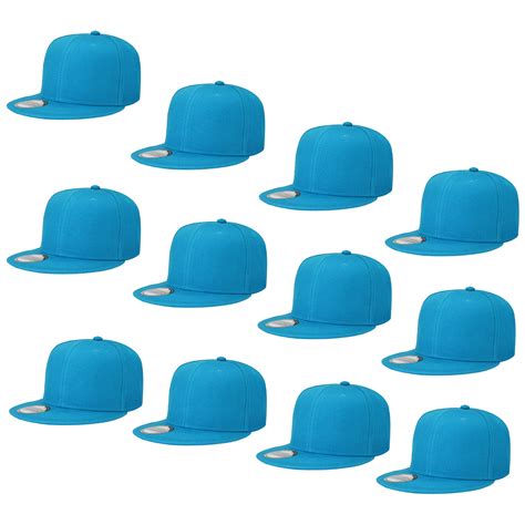 Falari Wholesale 12 Pack Snapback Hat Cap Hip Hop Style Flat Bill Blank