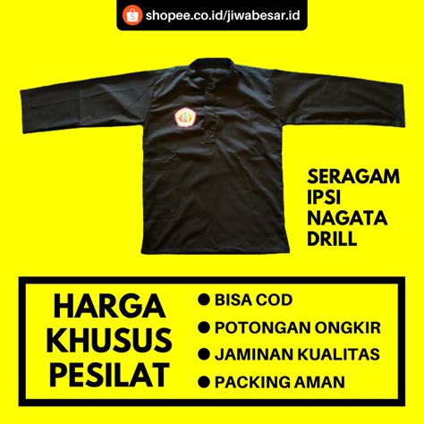 Jual Seragam Baju Silat Ipsi Nagata Drill Original Shopee Indonesia