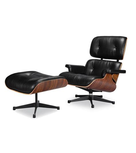 Eames Style Lounge Chair And Ottoman Full Aniline Leather Ultra Luxe