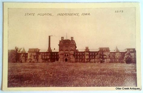 Unused S State Hospital Independence Iowa Insane Asylum Postcard By OtterCreekAntiques