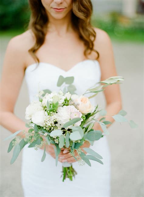 Romantic Pastel And White Bouquet With Greenery