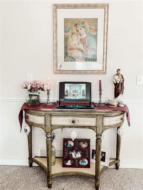 Catholic Home Altar Set Up Joyfully Domestic
