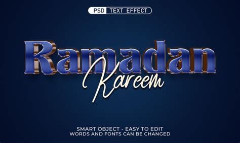 Efeito De Texto Ramadan Kareem Estilo D De Letras Modernas Edit Veis