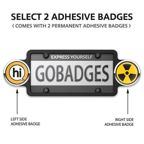 Adhesive License Plate Badge Frame