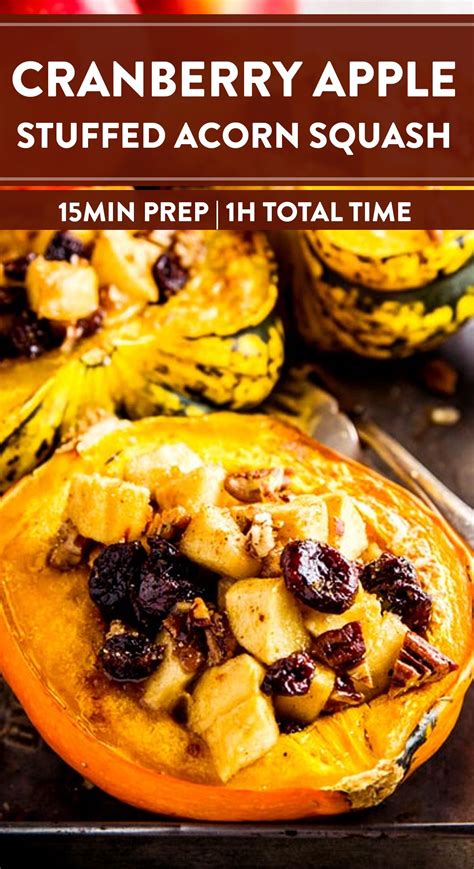 Cranberry Apple Stuffed Acorn Squash Is The Perfect Harvest Inspired