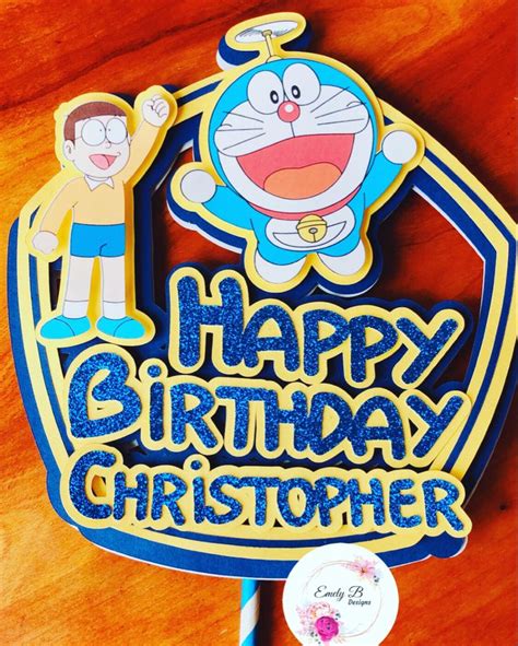 Doraemon Cake Topper Doraemon Cake Topper Anime Birthday Kartun