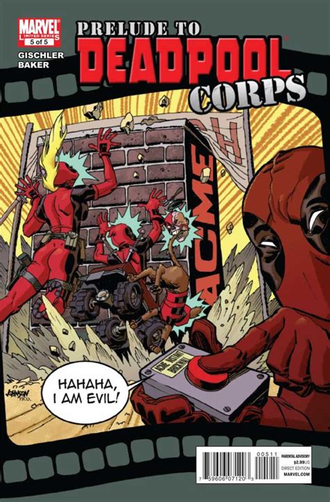 Prelude To Deadpool Corps 5 By Dave Johnson Comic Book Covers Comic