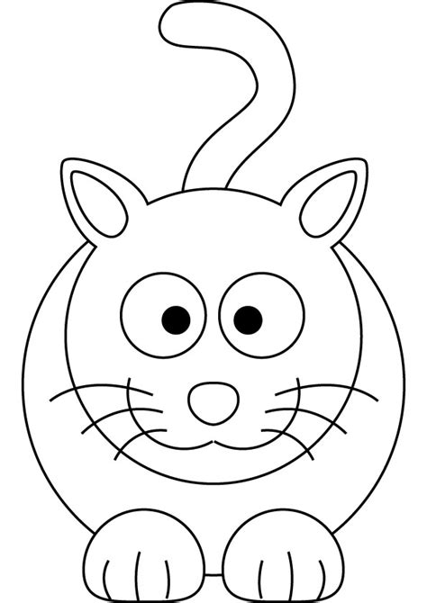 Free funny cat coloring page