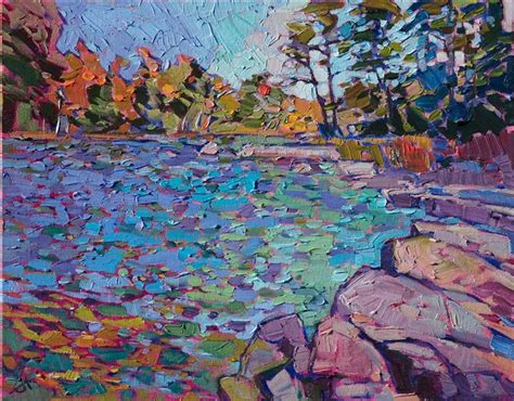 Landscape Oil Painting Of Eagle Lake In Acadia National Park By