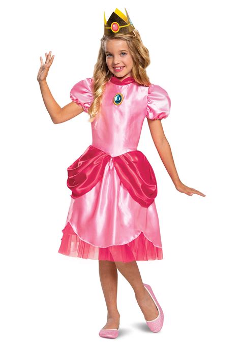 Super Mario Classic Princess Peach Girls Costume