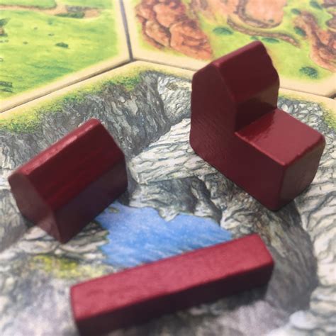 Catan Custom Colored Replacement Game Pieces Real Wood Painted In Many