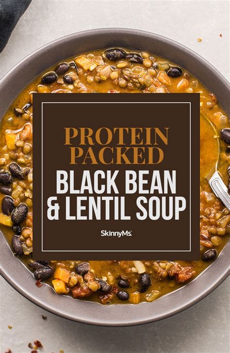 Or, substitute a couple cans of cannellini beans in their place. Protein Packed Black Bean and Lentil Soup | Recipe ...