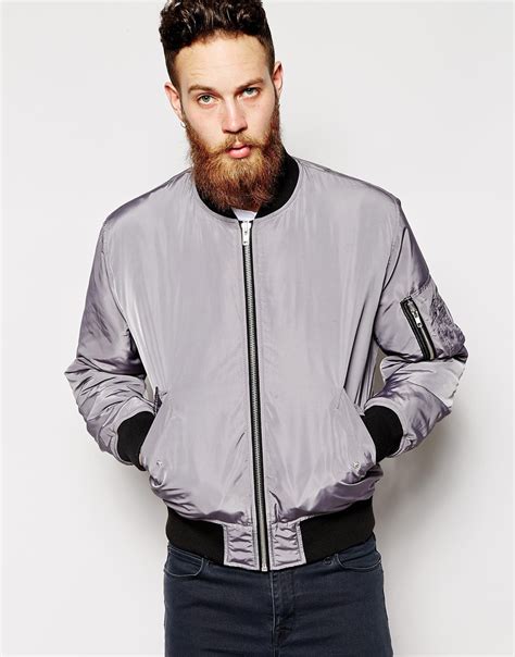 Gray Bomber Jacket Jacketin