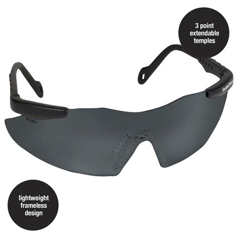 smith and wesson® safety glasses 19955 magnum 3g safety eyewear smoke anti fog lenses with