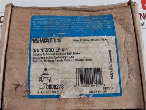 Watts N55b M1 Water Pressure Reducing Valve Aeliya Marine