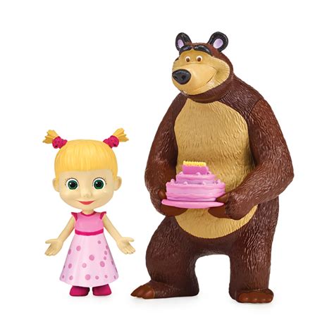 Masha And The Bear Birthday Masha And Bear Collectible Figures For Ages 3 And Up