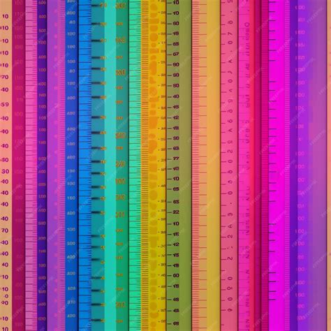 Premium Ai Image A Close Up Of A Colorful Ruler With A Lot Of