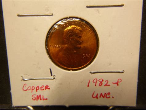 1982 P Lincoln Memorial Cent Small Cents Copper Small Date For