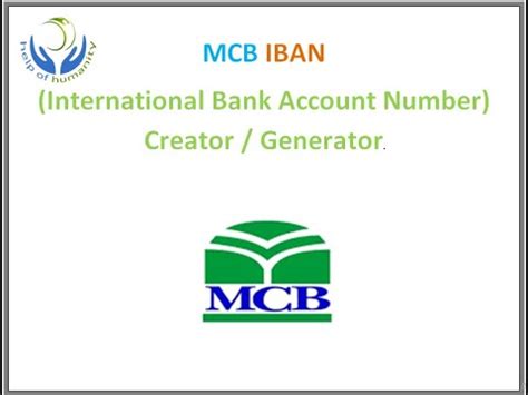 How To Generate Mcb Iban Number Youtube