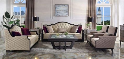 Luxury Vintage Bone White And Pu Dresden Sofa Set 3 Pcs 58170 Acme