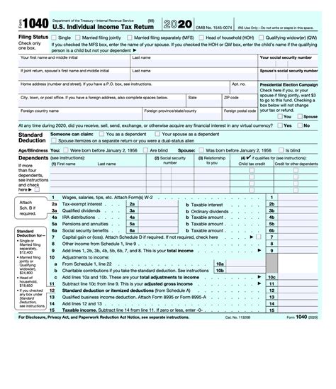 What Is Irs Form 1040 Overview And Instructions Bench Accounting