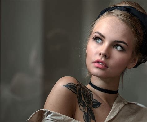 P Free Download Women Anastasiya Scheglova Models Russia Girl Model Tattoo Woman Russian