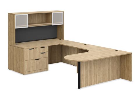 Aspen U Shaped Peninsula Desk With Hutch Pl Laminate By Performance