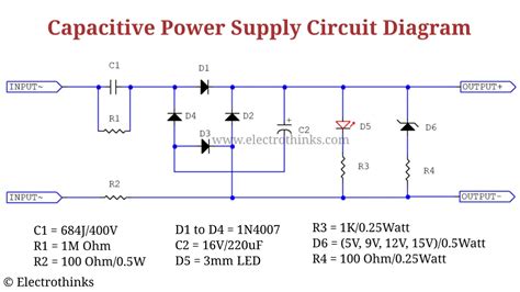 Transformerless Capacitive Power Supply For Led And Acid Battery